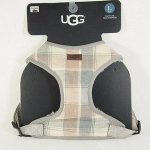 UGG Santa Fe Dog Harness Oatmeal Plaid Large NEW